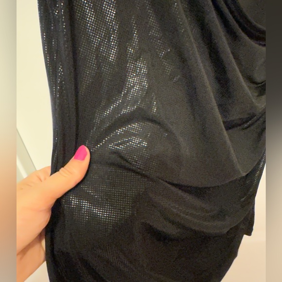Express medium sleeveless wrap short. Faux leather look. Excellent condition. - Picture 2 of 4